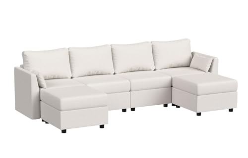 U-Shaped Modular Sectional with Memory Foam & Storage