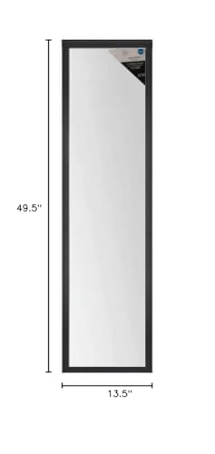 Black Full-Length Rectangular Mirror - 13x49