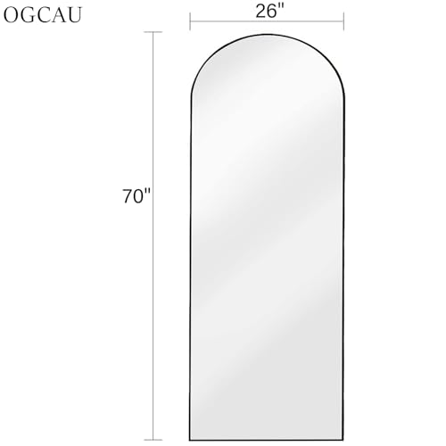 Full Length Mirror for Bedroom and Living Room, 70x26 with Stand, Hanging, Leaning or Wall Mounted, Black
