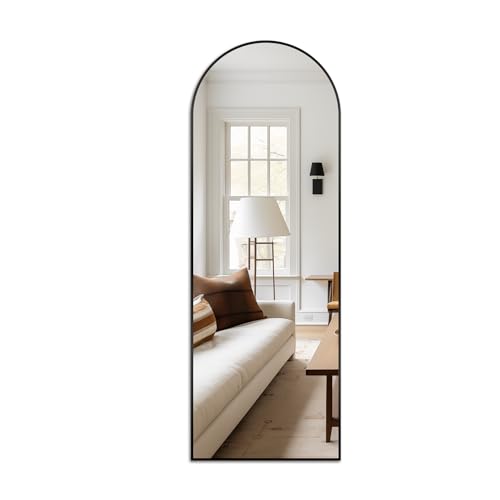 Elegant Full-Length Arched Mirror with Stand for Any Room