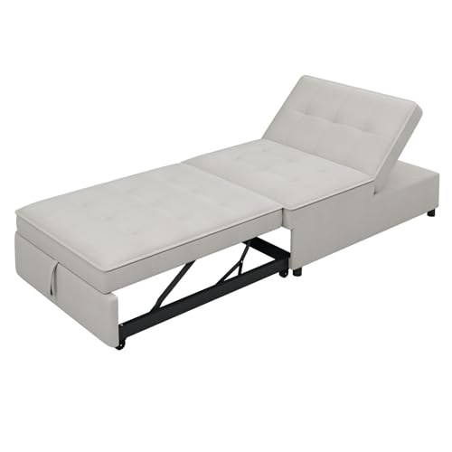 White CDT MEDIA Fairy Sofabed for Kids, 72.5x26.75x18