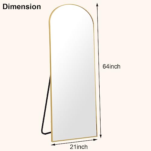Modern Gold Arch Full-Length Mirror for Home Decor