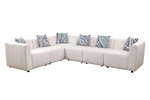 CDT MEDIA White Sectional Sofa