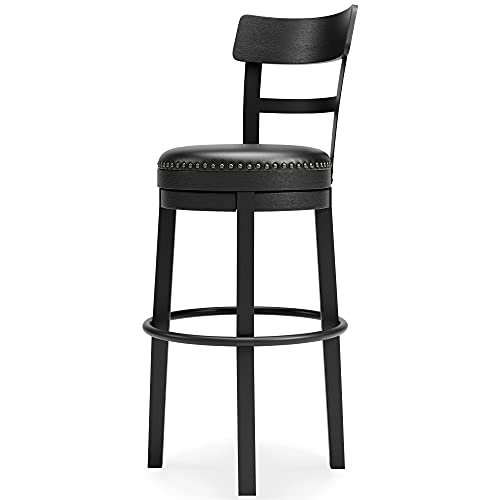 Black Signature Design by CDT MEDIA Casual Pub Height Barstool (30.38)