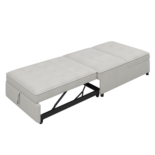 White CDT MEDIA Fairy Sofabed for Kids, 72.5x26.75x18