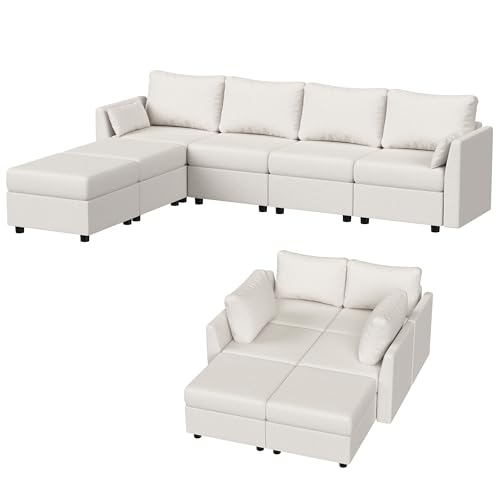 Modular Sectional Sofa with Memory Foam and Storage: U-Shaped for Living Room