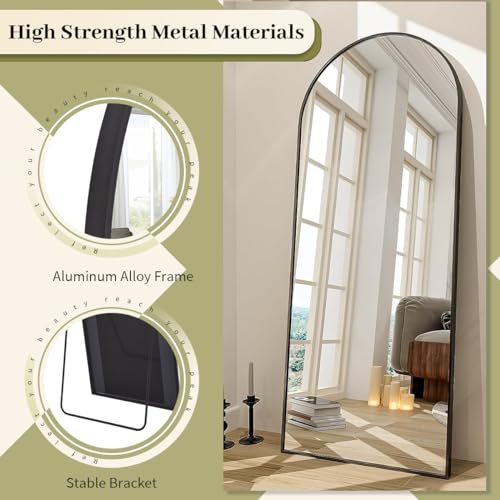 Full Length Arch Floor Mirror for Bedroom or Dressing Room