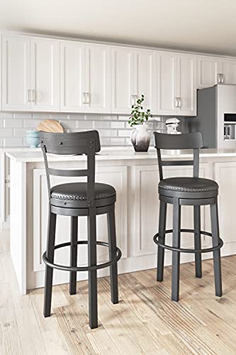Black Signature Design by CDT MEDIA Casual Pub Height Barstool (30.38)