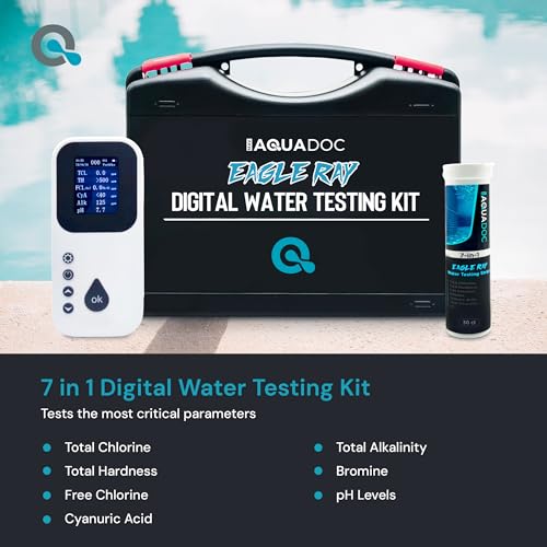 Digital Water Testing Kit for Hot Tubs, Pools, and Spas by AquaDoc
