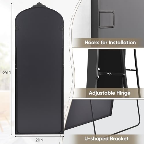 Antok Arched Full-Length Mirror 64x21 Freestanding Home Decor