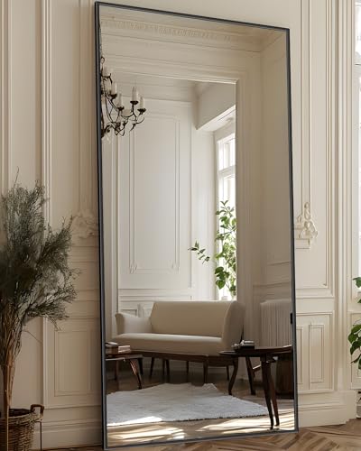 Full Length Floor Mirror for Bedroom, Large Black Mirror - 71x28