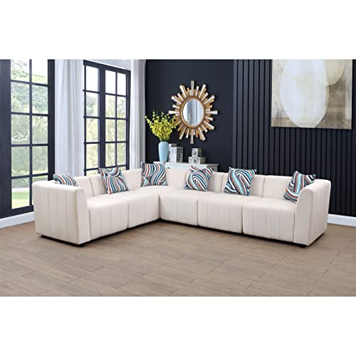 CDT MEDIA White Sectional Sofa