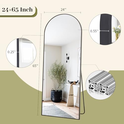 Full Length Arch Floor Mirror for Bedroom or Dressing Room