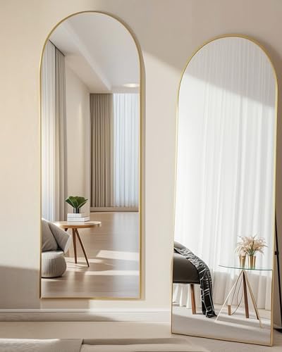Gold Arched Full Length Mirror for Bedroom and Dressing Room