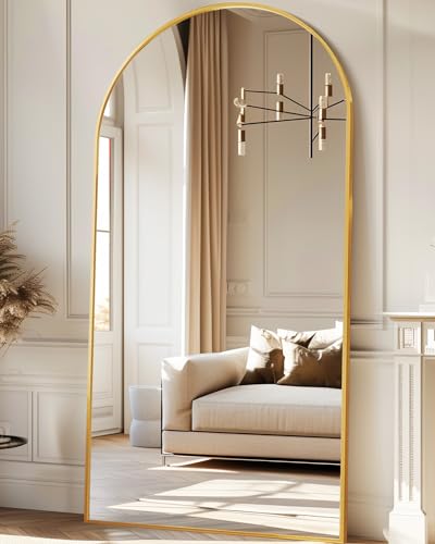 Full Body Standing Mirror for Bedroom and Living Room, Gold