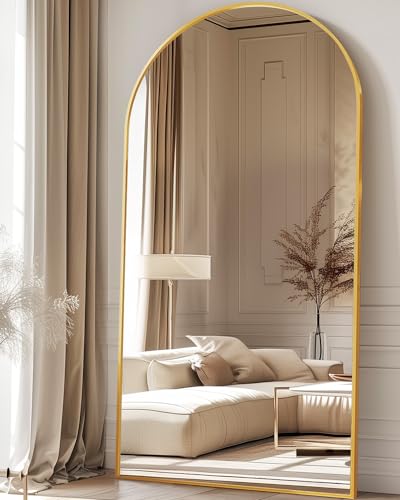 Full Body Standing Mirror for Bedroom and Living Room, Gold