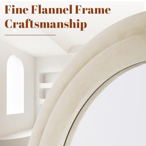 63x24 Arched Full Body Mirror with Stand for Living Room, Bedroom - White