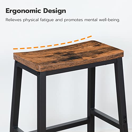 HOOBRO Set of 2 Industrial Style Bar Stools