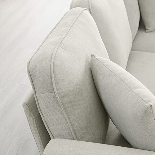 Beige Modern U Shape Sectional Sofa for Living Rooms
