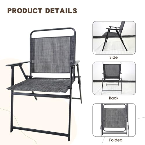 4-Person Metal Patio Furniture Set with Umbrella for Outdoor Spaces