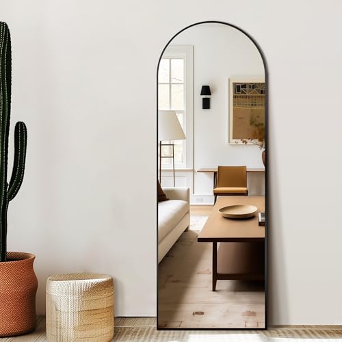 Full-Length Arched Mirror with Stand for Wall, Door, Bedroom, Bathroom, Living Room