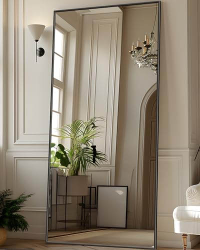 Full Length Floor Mirror for Bedroom, Large Black Mirror - 71x28