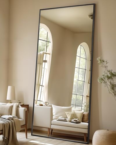 Full Length Floor Mirror for Bedroom, Large Black Mirror - 71x28