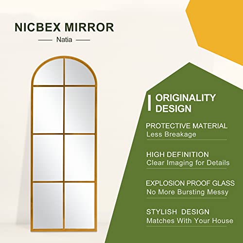 Elegant Black Metal Frame Mirror for Living, Bedroom, and Bath