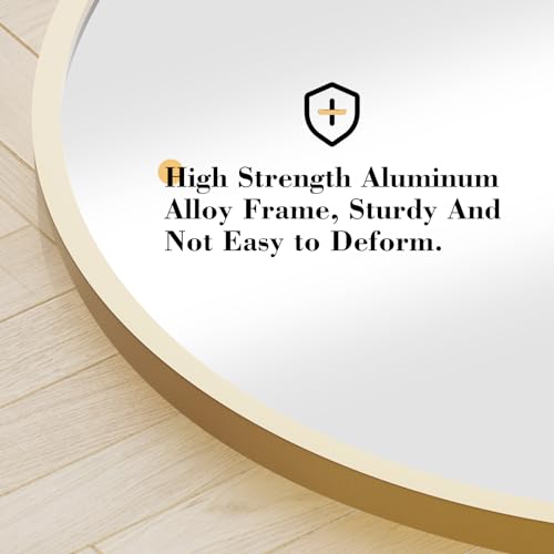 Full Length Floor Mirror with Stand for Bedroom or Living Room - Gold