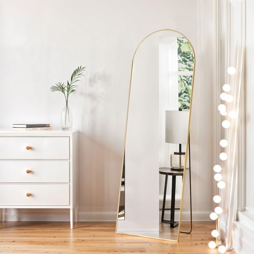 Full Length Arched Mirror with Shatter-Proof Glass for Bedroom or Cloakroom