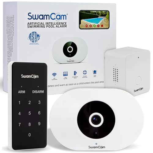 Smart Pool Alarm Camera for Inground and Above Ground Pools - Alerts Onsite, In Home & Phone Before Child Enters Pool