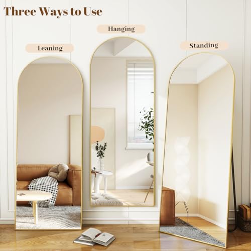 Gold Full-Length Mirror for Living Room and Bedroom