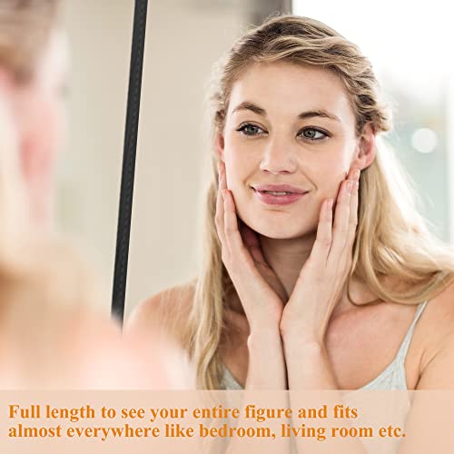 55 x 16 Full Length Mirror for Bedroom - Black