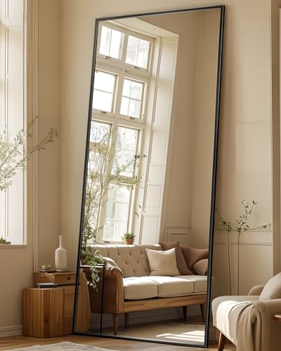 Full Length Floor Mirror for Bedroom, Large Black Mirror - 71x28