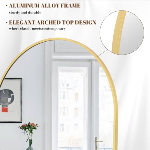 Gold Full Length Mirror for Living Room and Bedroom