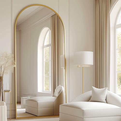 Oversized Full Length Mirror for Bedroom or Living Room, Gold Frame