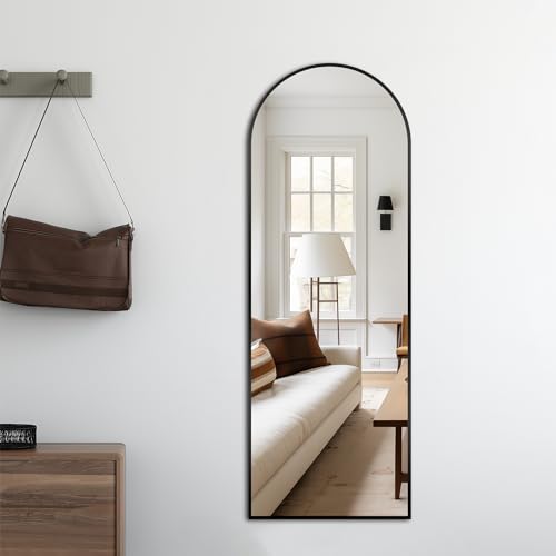 Full-Length Arched Mirror with Stand for Wall, Door, Bedroom, Bathroom, Living Room