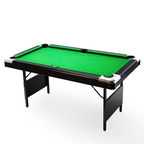 5.5Ft 3-in-1 Billiard, Game, and Table Tennis Table for Living, Play, Game Rooms in Black+Blue