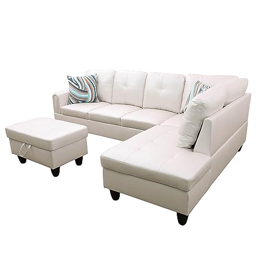White Sectional Sofa for CDT MEDIA MZX-Bill-SS-00070-LWJ - R