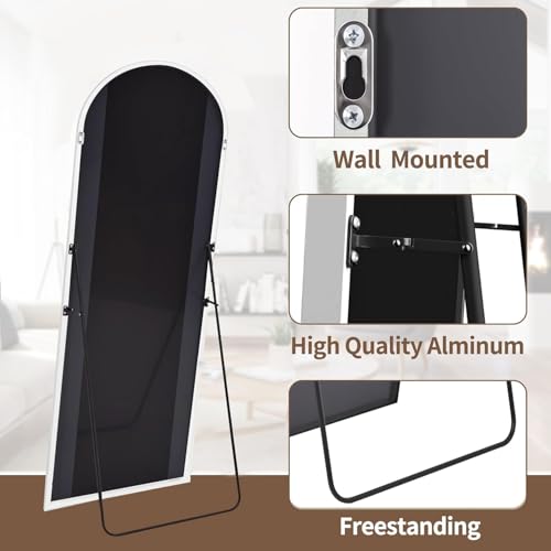 56x20 Arched Full Length Mirror for Bedroom or Living Room