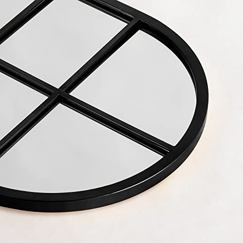 Designer Style Black Metal Frame Mirror for Living Room, Bedroom, and Bathroom
