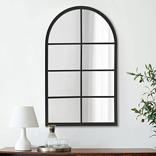 Designer Style Black Metal Frame Mirror for Living Room, Bedroom, and Bathroom