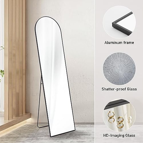 Body Mirror with Stand, 59X16 Full Length Floor Mirror for Bedroom and Living Room
