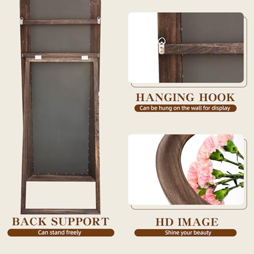 Large Brown Arched Full Length Mirror for Living Room or Bedroom