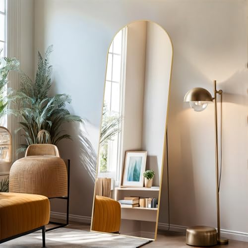 Full Length Arched Mirror with Shatter-Proof Glass for Bedroom or Cloakroom