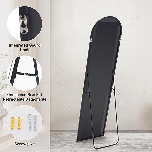 Body Mirror with Stand, 59X16 Full Length Floor Mirror for Bedroom and Living Room