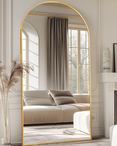 Full Body Standing Mirror for Bedroom and Living Room, Gold