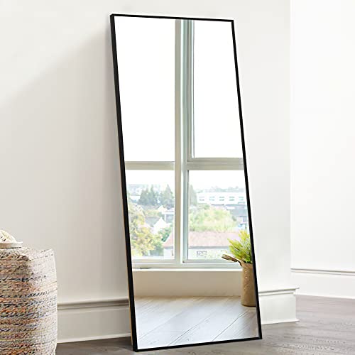 55 x 16 Full Length Mirror for Bedroom - Black