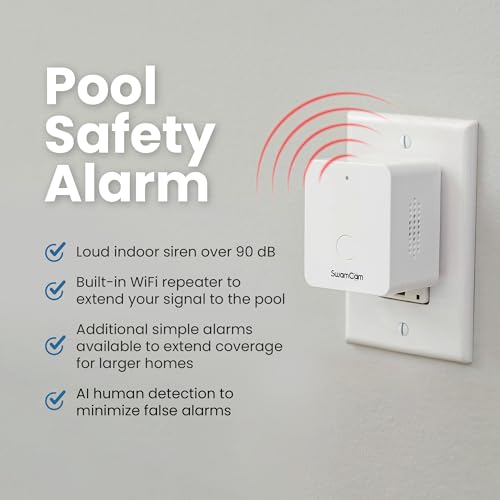 Smart Pool Alarm Camera - Alerts Onsite, In Home & Phone Before Child Enters Pool