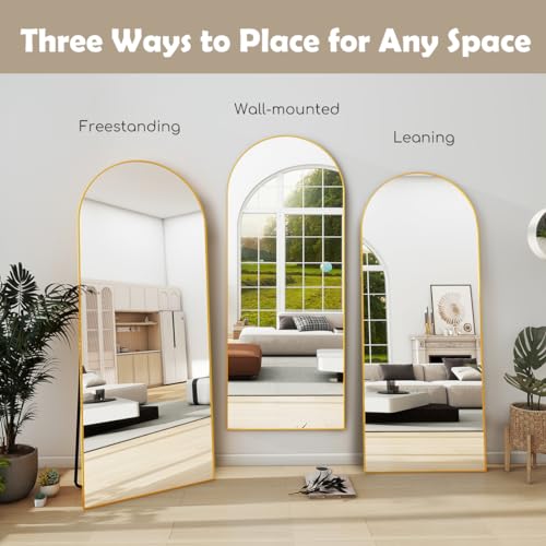 Oversized Full Length Mirror for Bedroom or Living Room, Gold Frame